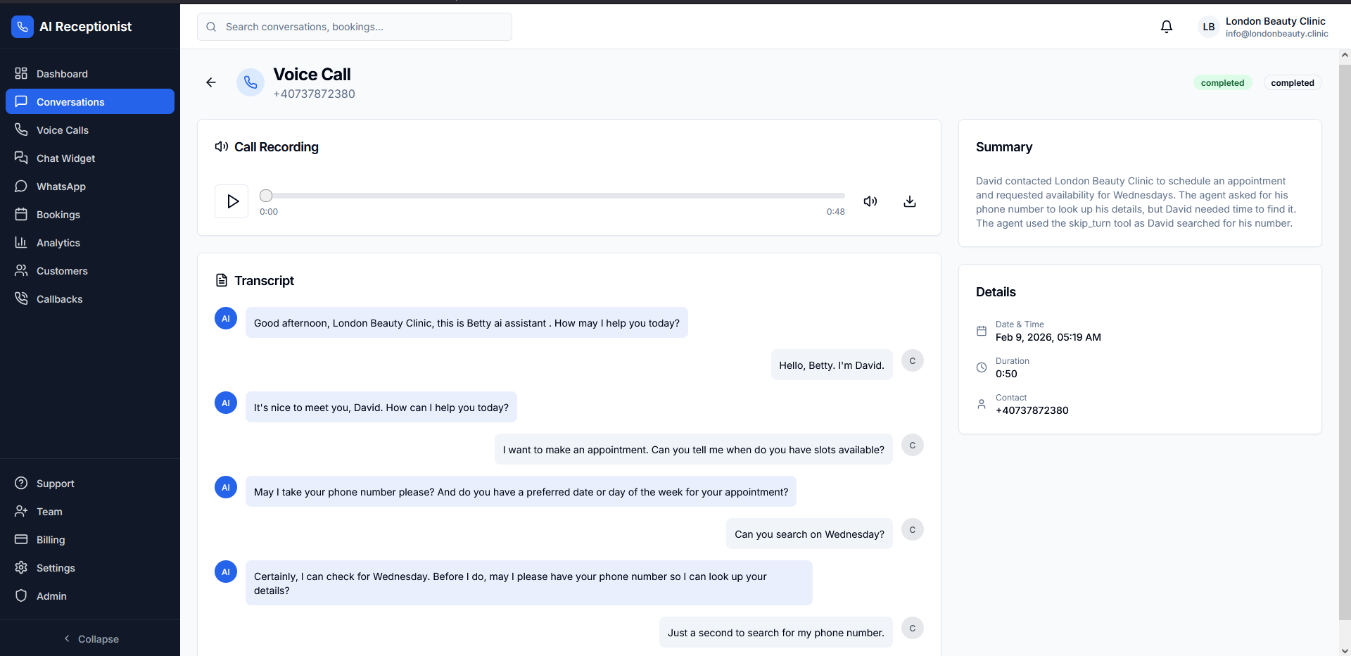 Reġistru tat-Telefonati bil-Vuċi
